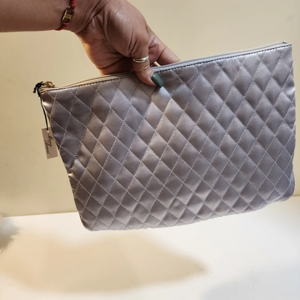 Marco Avane Gray Satchel Cosmetic bag NWT